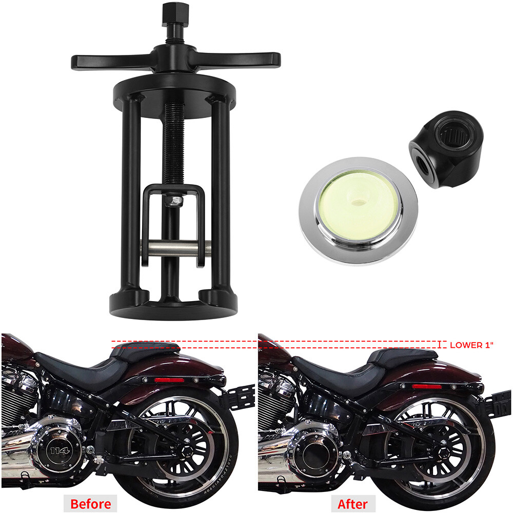 1" Rear Shock Lowering & Spring Compression Tool Fit For Harley Softail 2018+