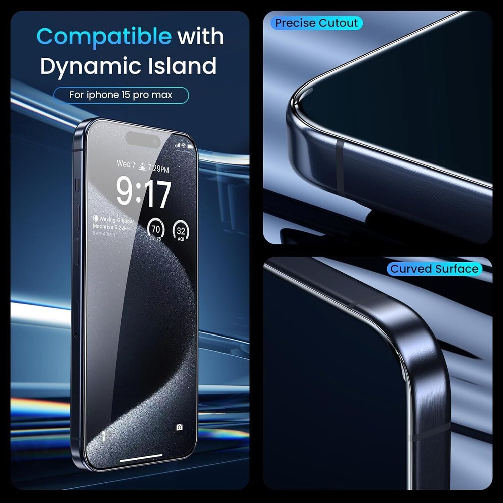 3 Pack Tempered Glass Screen Protector For iPhone 16 15 14 13 12 Pro Max Mini