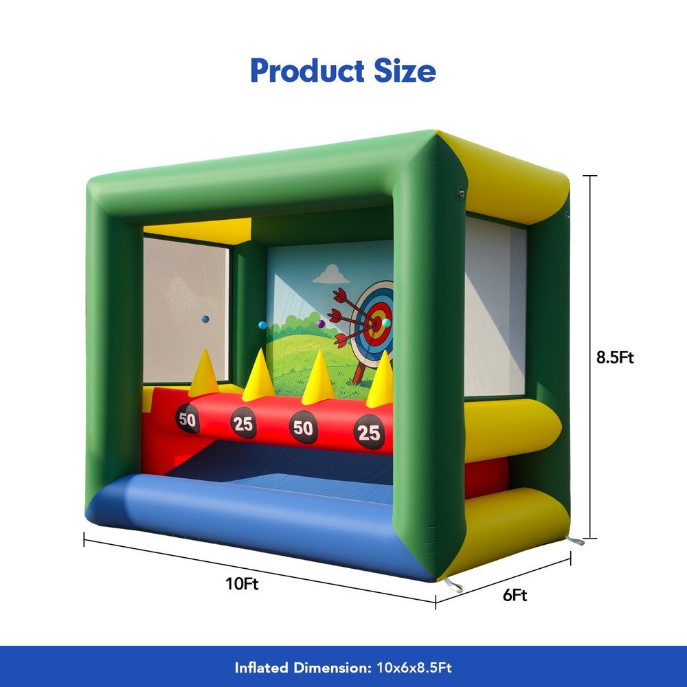 Wellcomer Inflatable Archery Target Game with Blower, Portable Carnival Setup