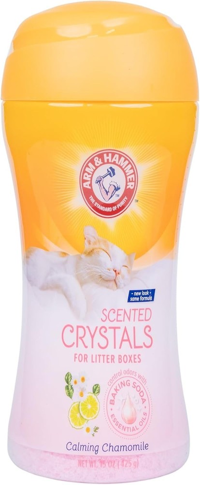 Calming Chamomile Scented Crystals for Litter Boxes, 15 Oz Deodorizing Solution