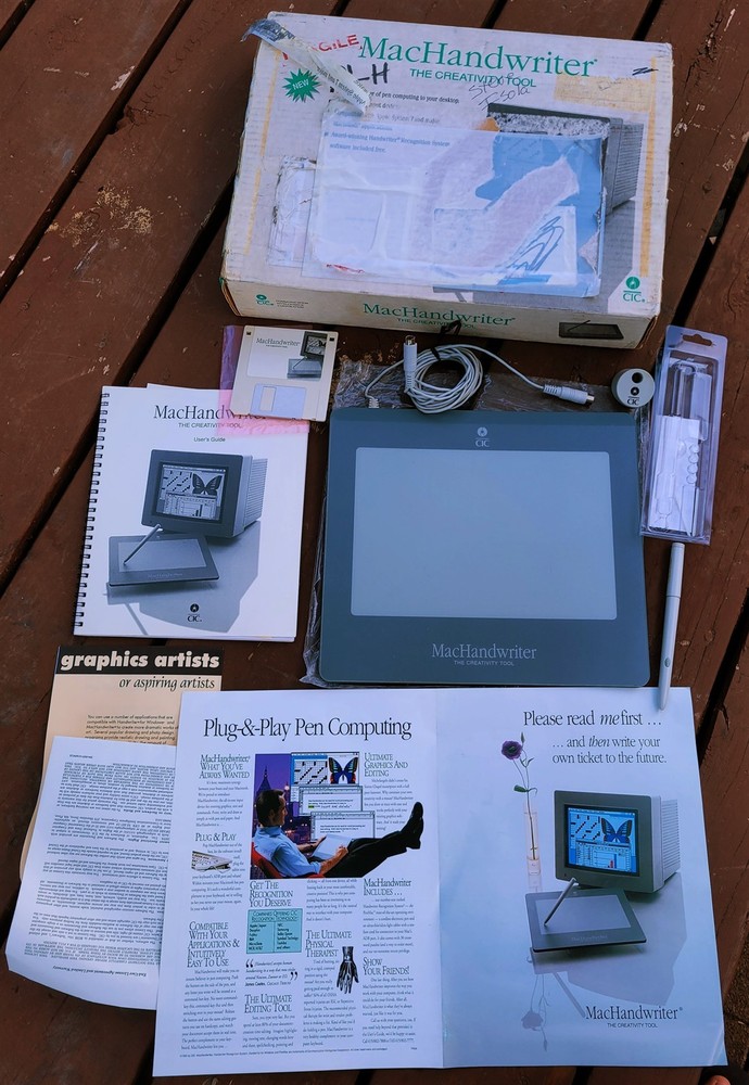 Vintage CIC Mac Handwriter Digitizer Draw Input Tablet CalComp Apple Macintosh