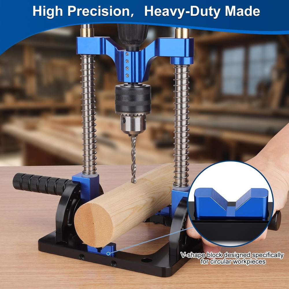 Upgraded Portable Drill Guide, Adjustable 0°to 60°Multi Angle Drill Guide for...