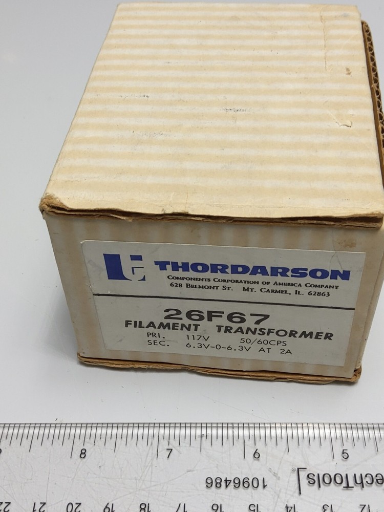 THORDARSON FILAMENT TRANSFORMER 26F67 (NOS)