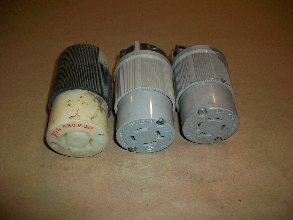 3PC HUBBELL / H&H 480V 20AMP SOCKET