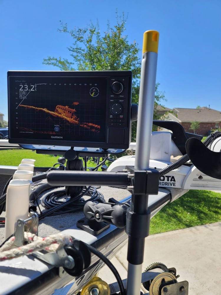 TRANSDUCER MOUNT LIVE SCOPE GARMIN LVS32 All MODES ANY DEGREE ANY ANGLE THREADED