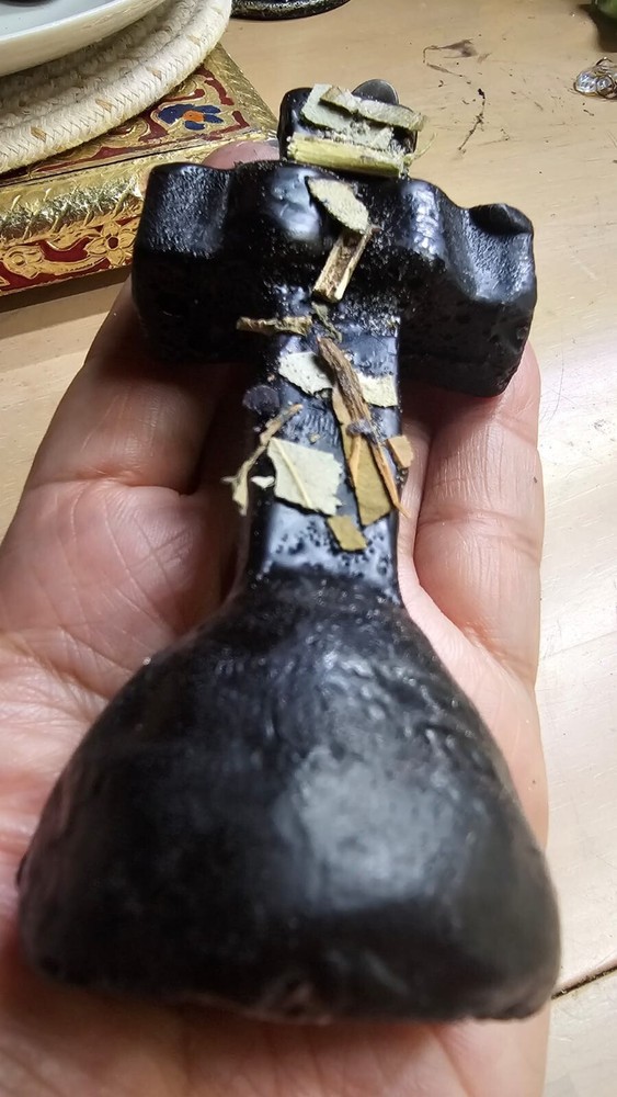 Altar Cross Ritual Candle - Black