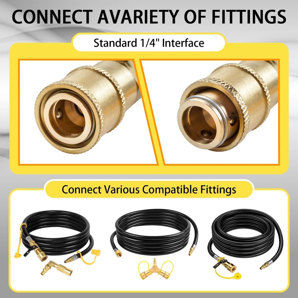 Universal 1/4" Propane Gas Grill Regulator & Quick-Connect Adapter with QCC1 ...