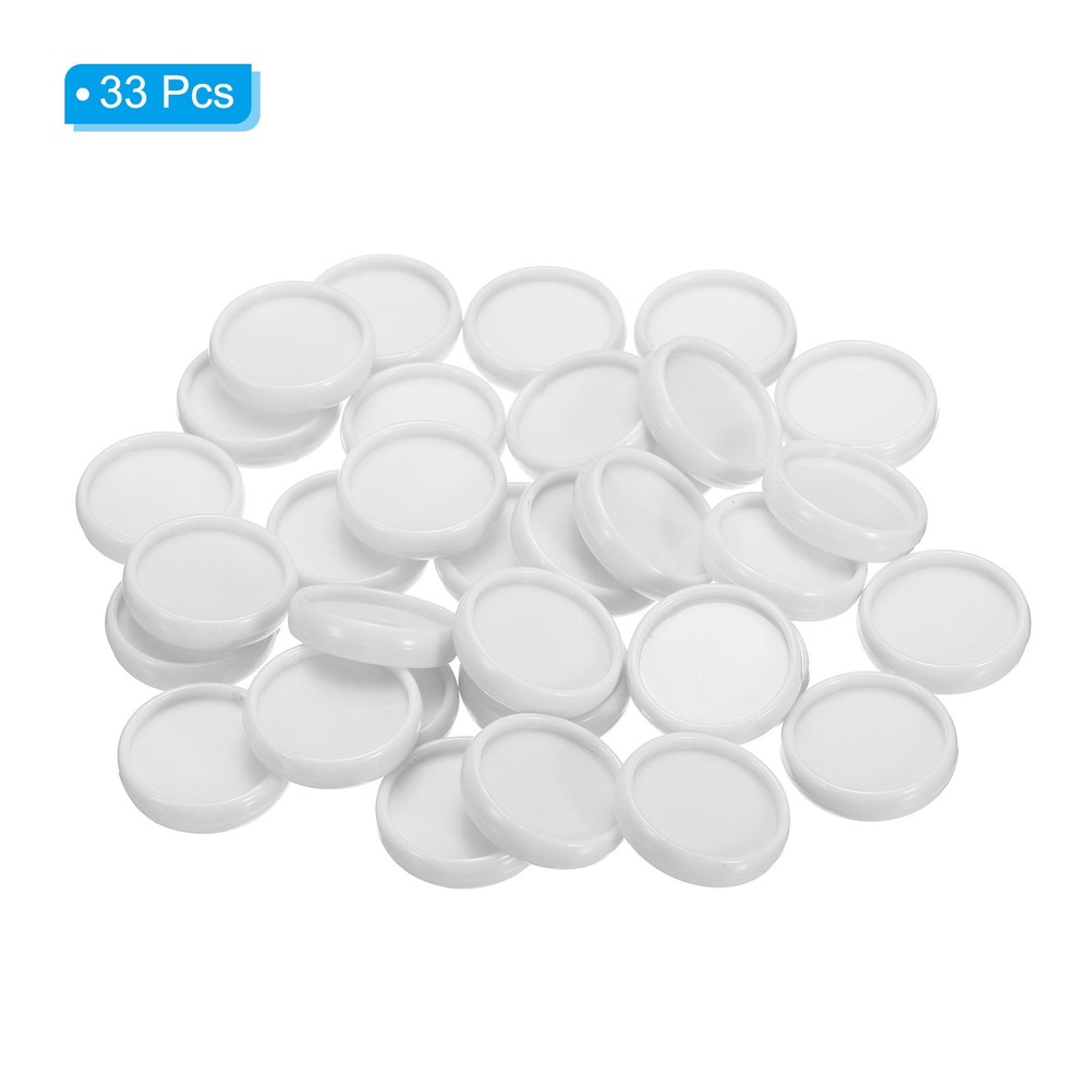 24mm Book Binding Discs 33pcs Discbound Expansion Discs Round, White