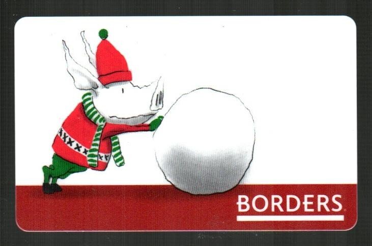 BORDERS Olivia Making Snowman ( 2007 ) Gift Card ( $0 )