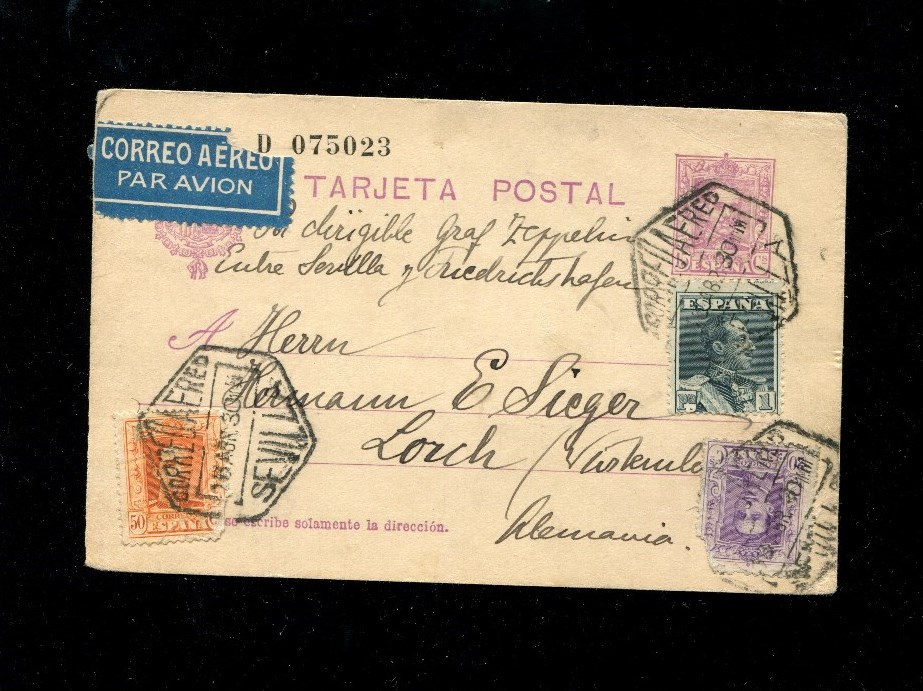 Zeppelin Sieger 53A spain flight Spain dispatch.