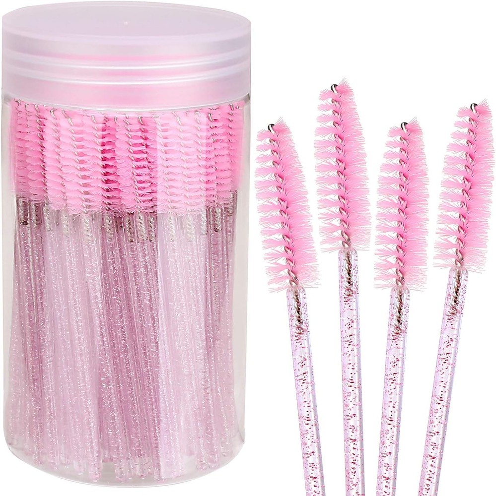 Disposable Mascara Brushes with Container, Mascara Wands Makeup