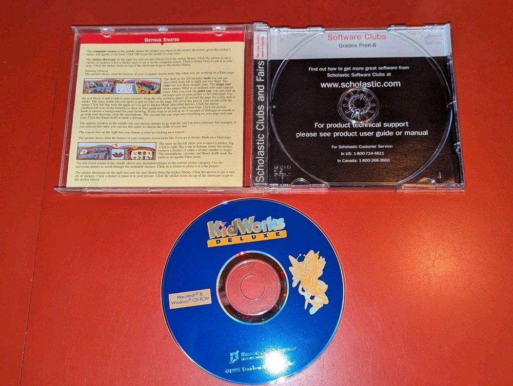 PC Knowledge Adventure Kid Works Deluxe CD-ROM Windows/Mac C-1995