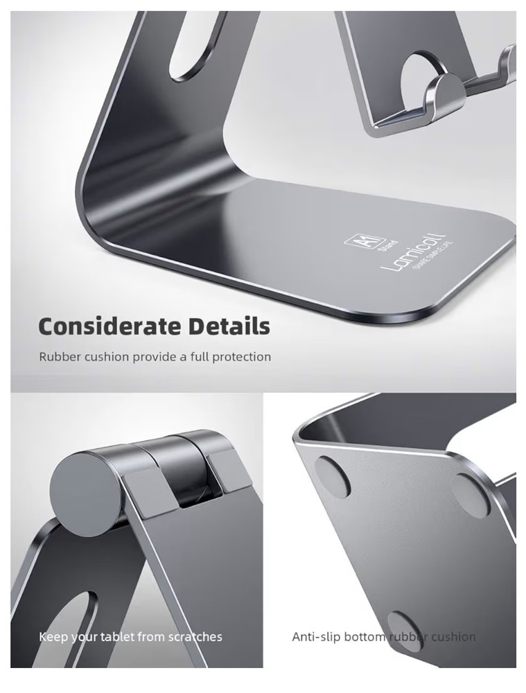 Lamicall Adjustable Tablet Stand + Omoton Wireless Keyboard / Open Box /