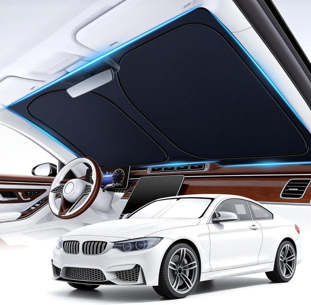 Car Windshield Sunshade Universal Sun Visor Front Window Shades, Foldable Reflec