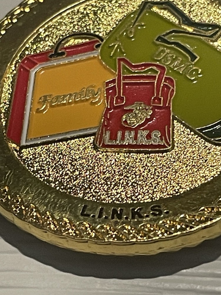 MCB Quantico Challenge Coin LINKS Training USMC Marine Corps Base