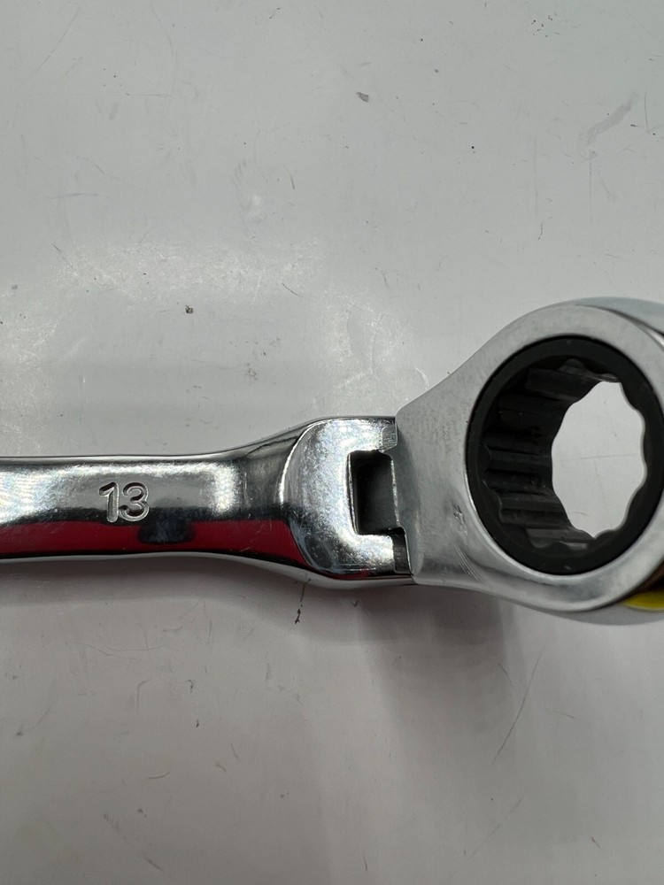 Locking Flex Head Ratcheting Combo Wrench Chrome Vanadium #13 Solid Steel