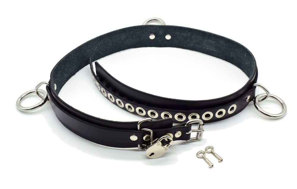 Leather Locking Bondage Belt by Axovus