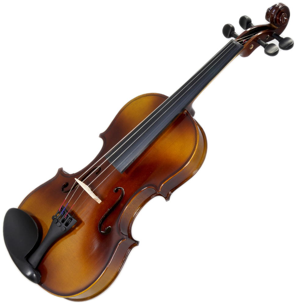 New 1/10 Solid Wood Violin with Case , 2 Bows & Rosin