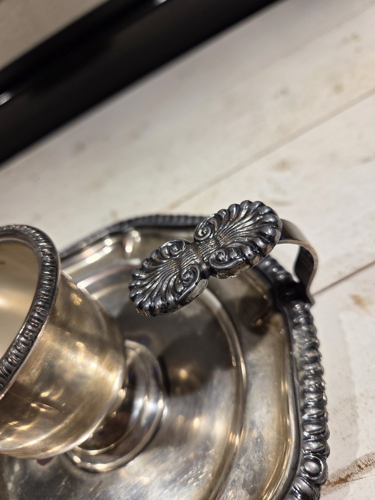 Antique Victor Silver Co Chamberstick Holder