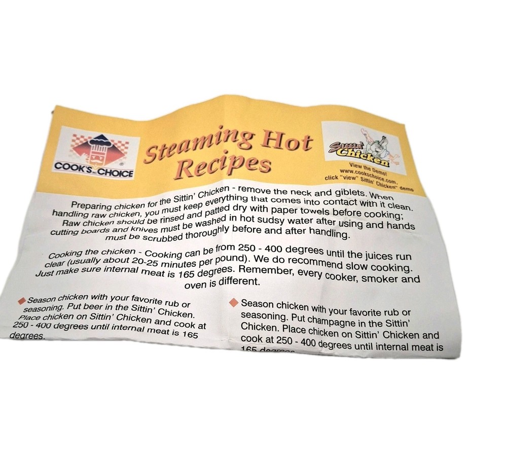 The Original Sittin Chicken Ceramic Steamer