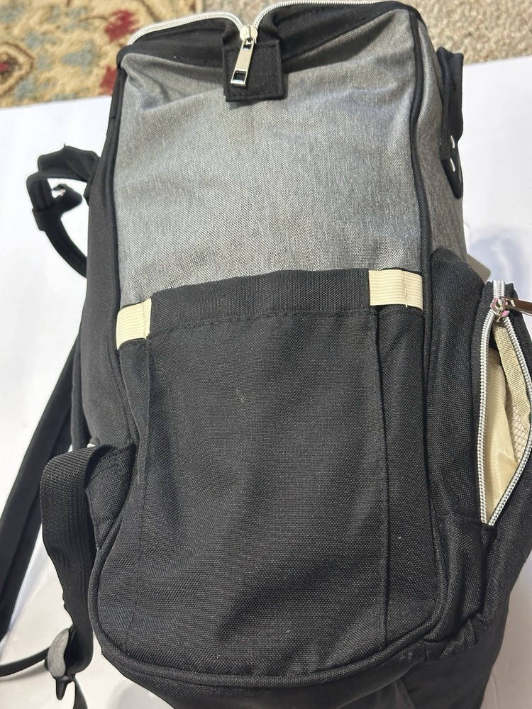 New Tags AFBP Sydney Eclipse Breast Pump Backpack Diaper Bag Gray & Black Nice