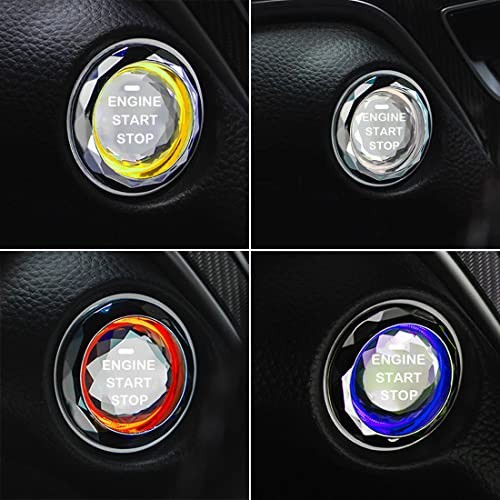 Car Engine Ignition Start/Stop Button Cover,Car Ignition Button White