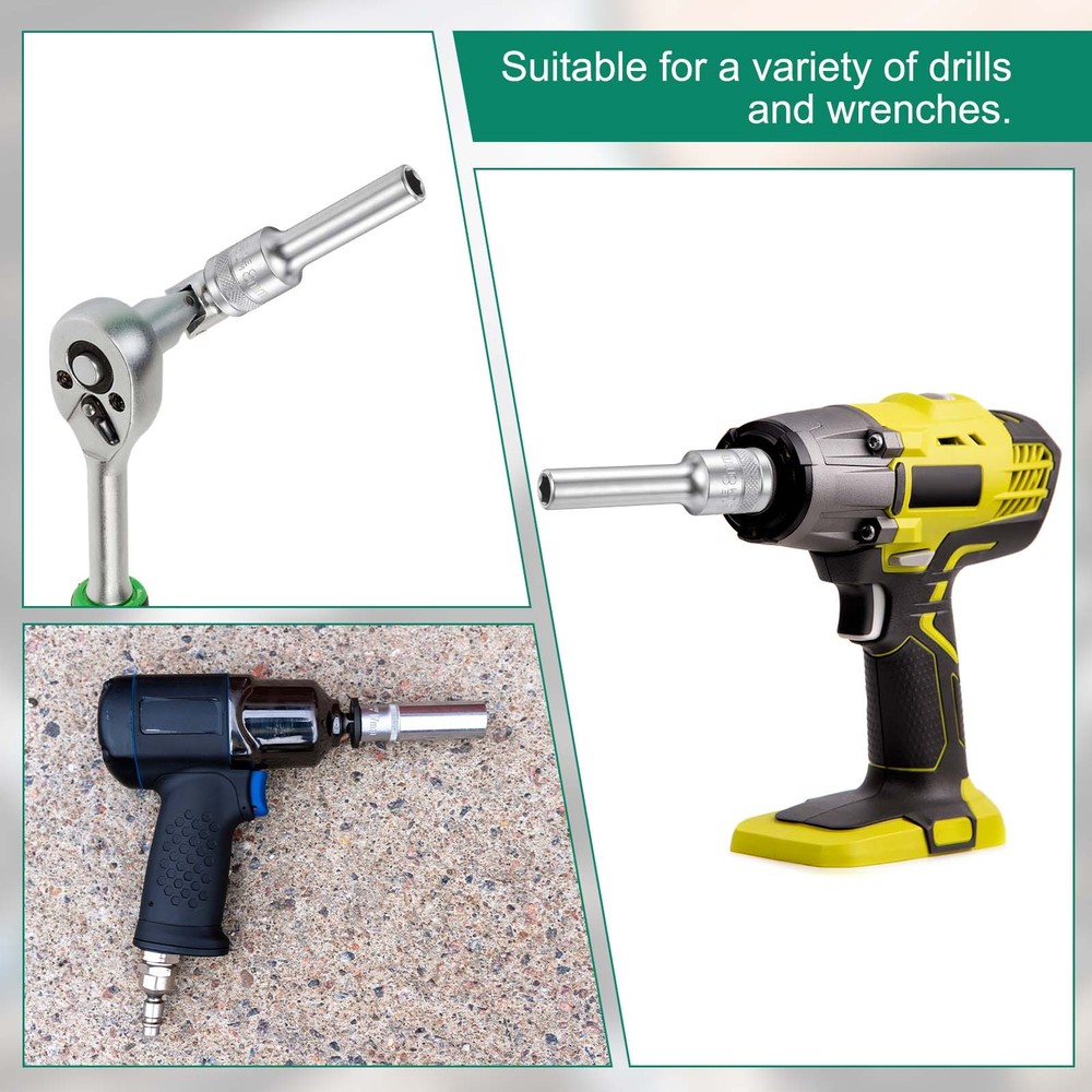 6 Points Deep Socket 1/2" Drive 11mm Nickel Plating Hex Socket 3.1" Long