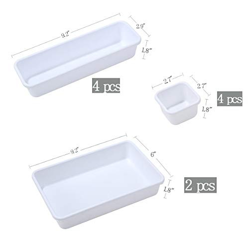 Interlocking Desk Drawer Organizer Separators for Kitchen, Bathroom, Makeup,