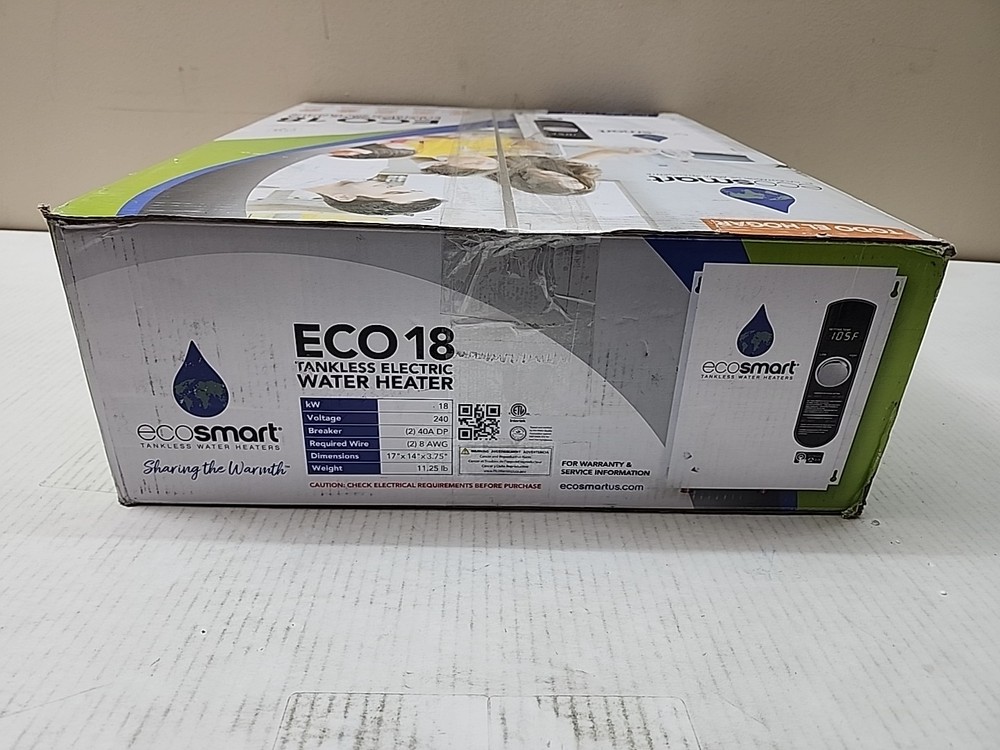 EcoSmart 18 kW 3.51 GPM 240-Volt Electric Tankless Water Heater ECO 18