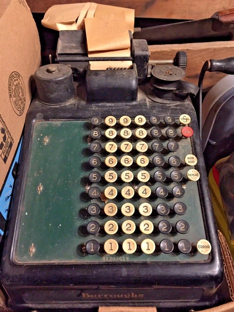 Cordless Burroughs 6 Column Adding Machine