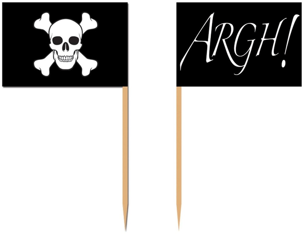 Beistle Party Accessory 1 count 50 Pkg Multicolor Functional Pirate Flag