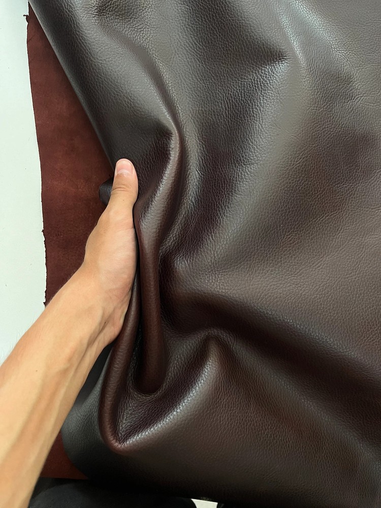 Cow Leather hide, genuine cow leather sheets, milled with two tone pull up effe