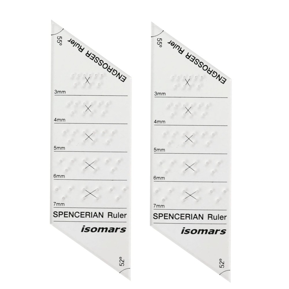 Calligraphy Engrosser Spencerian Ruler Acrylic Writing Guide Drafting Tool