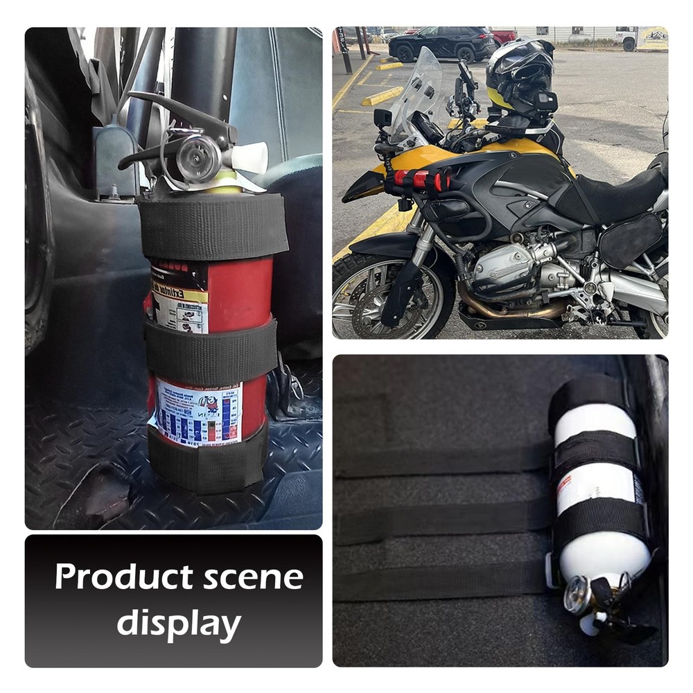 Roll Bar Fire Extinguisher Mount, Adjustable Car Trunk Fire Extinguisher Secu...
