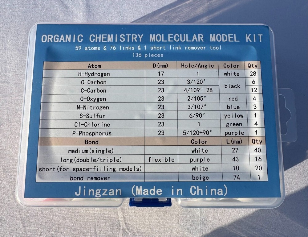Organic Chemistry Molecular Model Set Science Toys Teaching Aid Study Guide