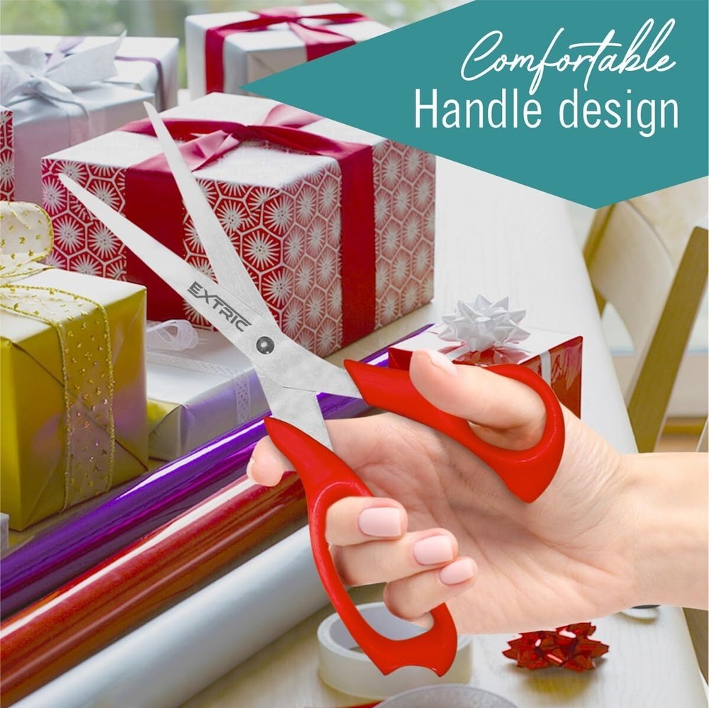 Scissors, 8" Scissors All Purpose, 4 Pack Heavy Duty, 4