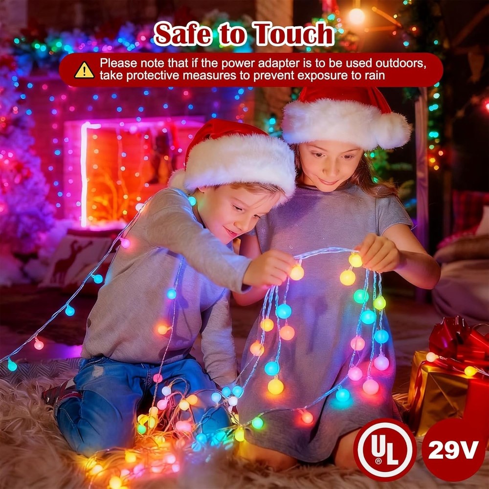 Elegant 33FT 100LED Christmas String Lights - Remote & Timer Function Included