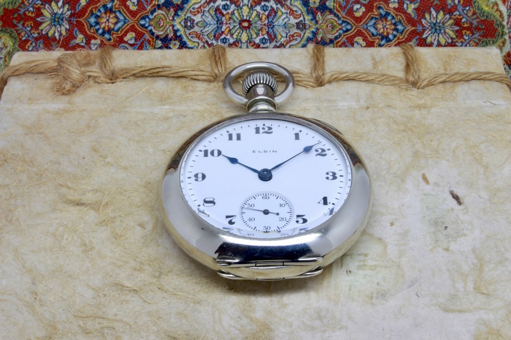 Serviced 1908 Elgin 18 Size Pocket Watch