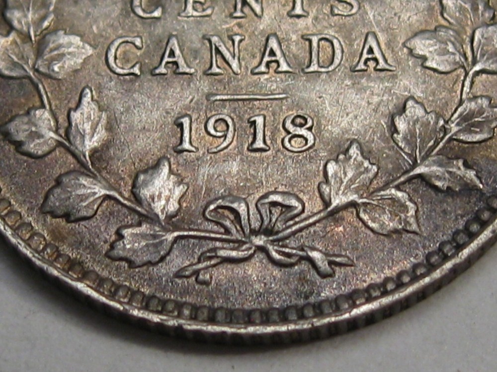 UNC 1918 Silver 5¢ Five Cent CANADA. #11