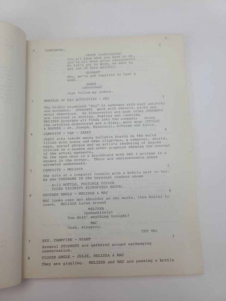 IN THE SPIDER'S WEB / Tom McGowan 1970's Unproduced Screenplay
