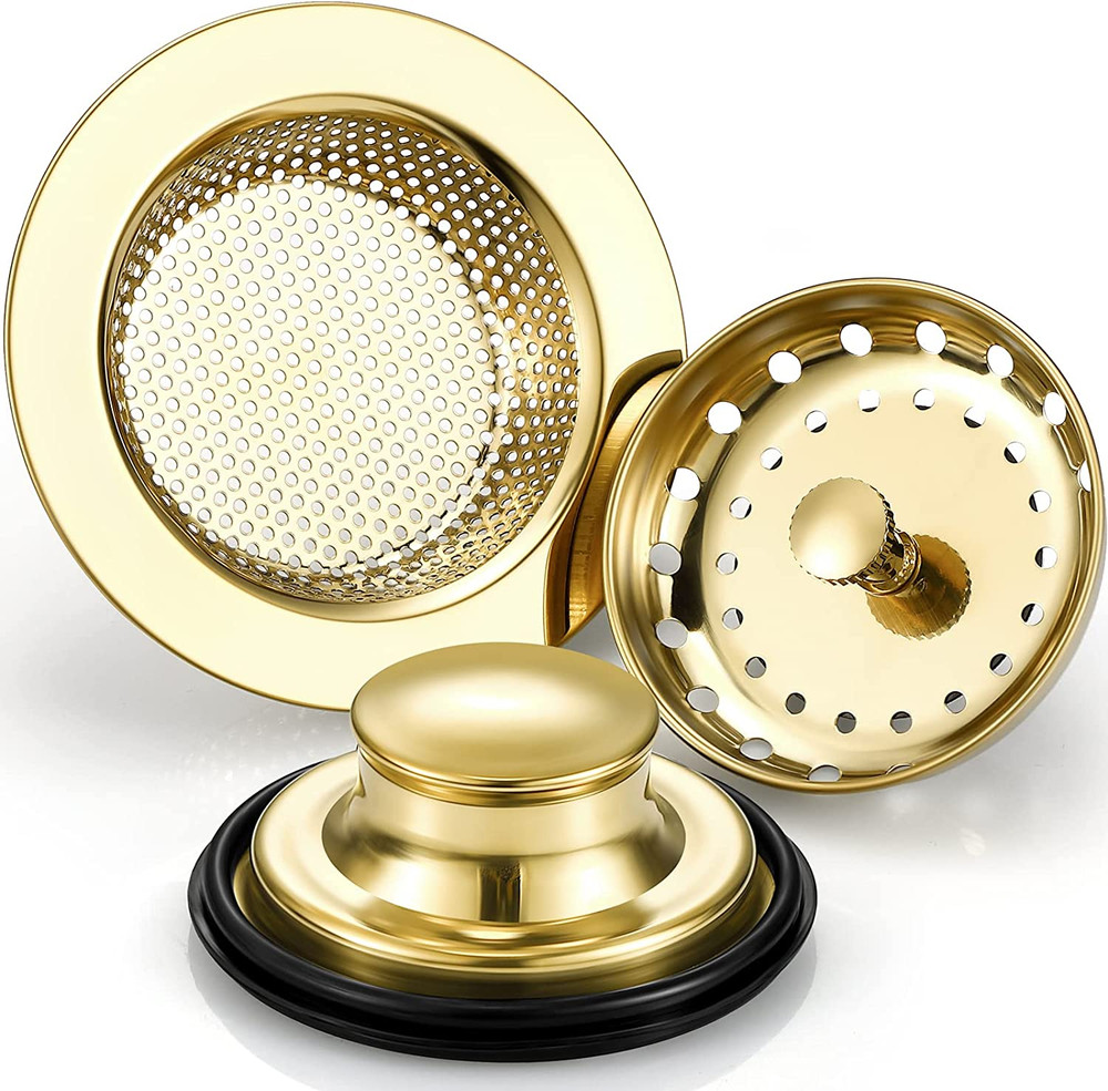 3 Pcs Kitchen Sink Stopper Strainer Garbage Disposal Plug, Stainless Steel Unive