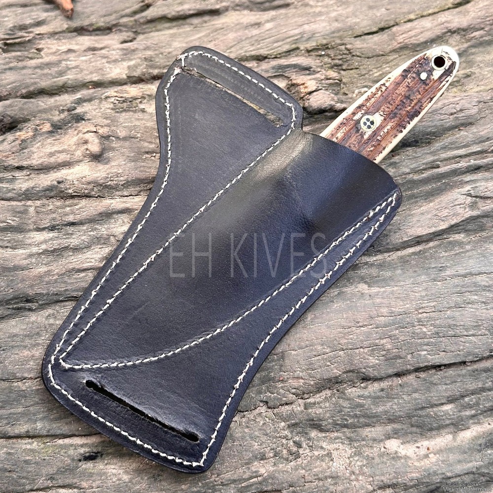 Custom Engraved Pure Leather Belt Loop Sheath for Fixed Blade & Skinner