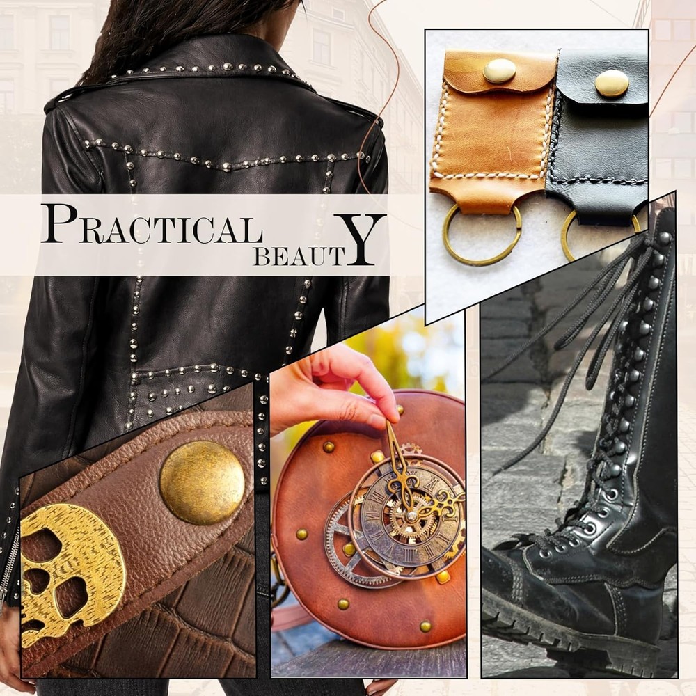 Comprehensive 240-Piece Leather Rivets Kit in 4 Colors with Setting Tools