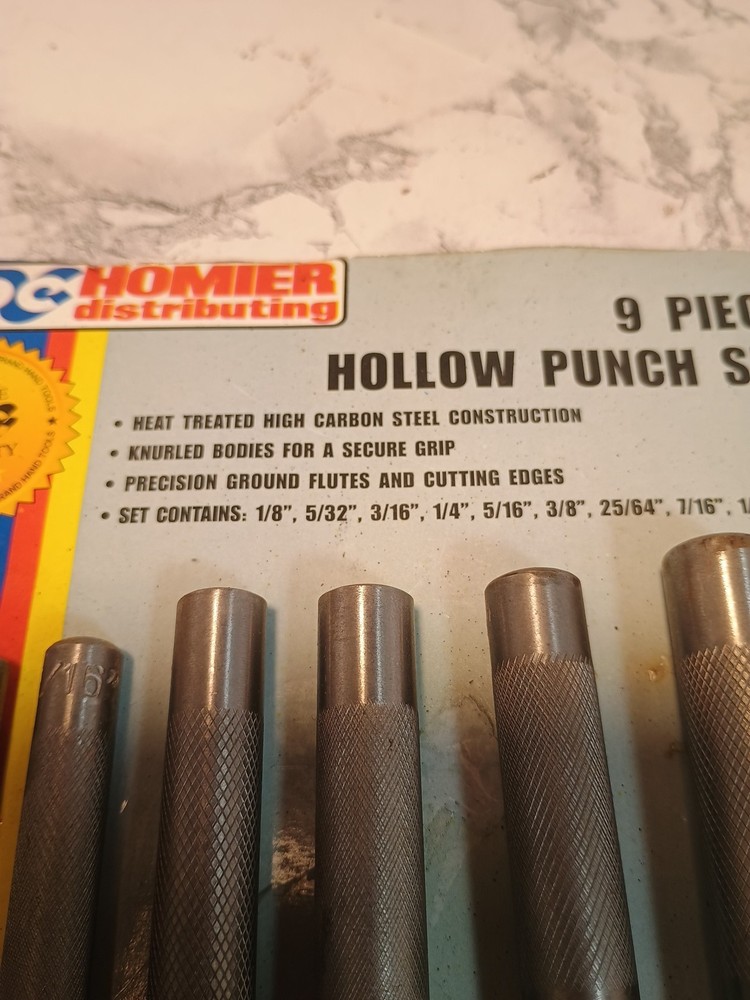 HDC 9 PIECE HOLLOW PUNCH SET