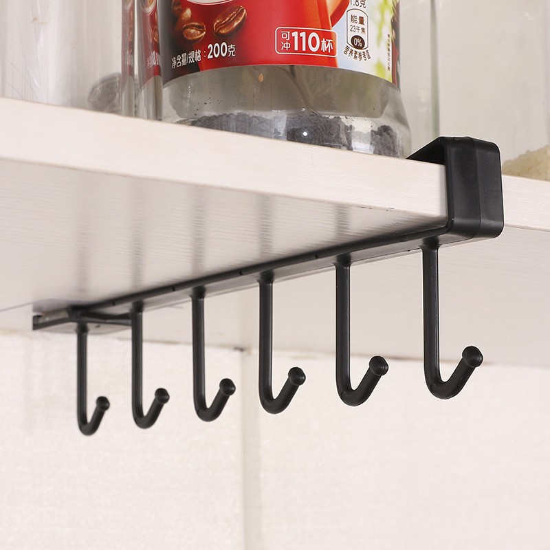 Plastic Hooks Shelf Multifunction Kitchen Cabinet Organizer Storage Hanger