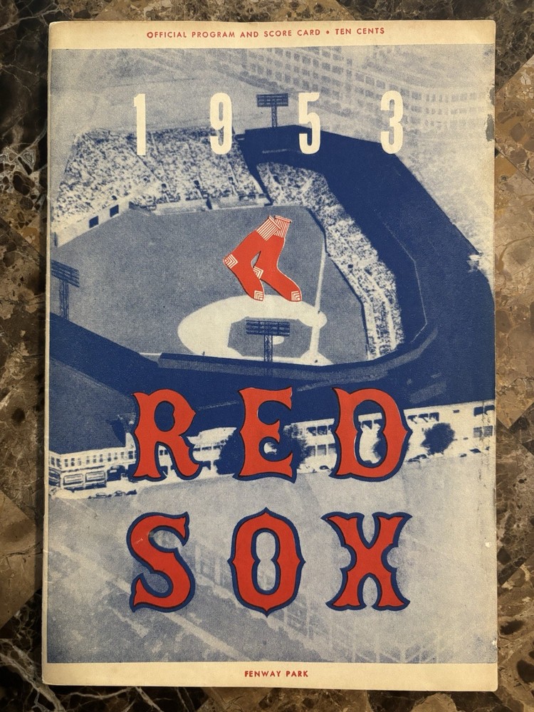 1953 Boston Red Sox Baseball Program vs Senators Unscored