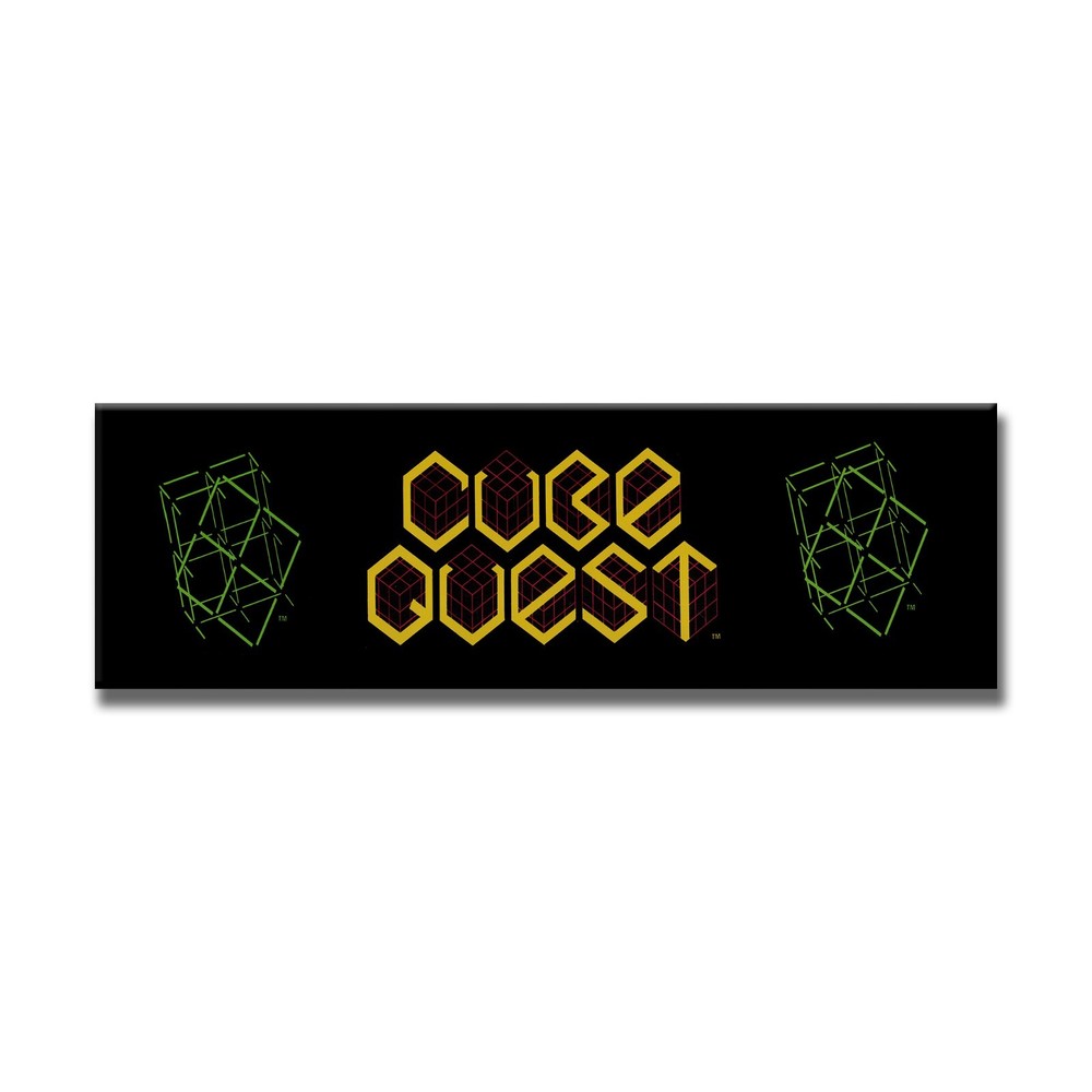 Cube Quest Premium Arcade Marquee Insert Reproduction Header/Backlit Sign