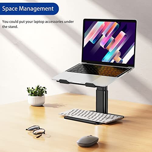 LSX6N Laptop Stand Ergonomic Adjustable Notebook Riser Holder Computer Stand ...