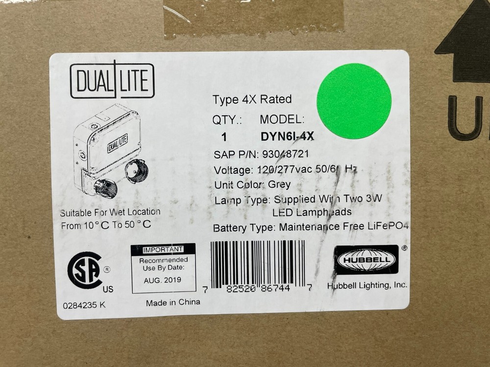 Hubbel Dual-Lite DYN6I-4X; LED Emergency Light