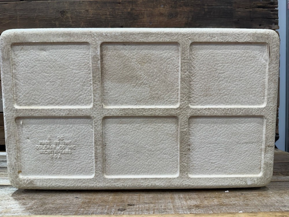 1996 Coleman, 48 Quart Metal Cooler, Red